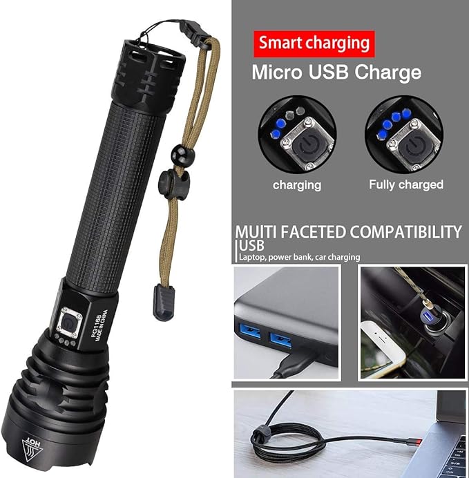 P90 LED  Flashlight Rechargeable